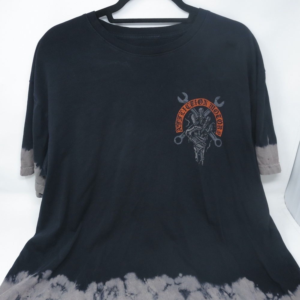 Affliction Motors 2XL Short Sleeve T Shirt Motorcycles Black Gray Grim Reaper
